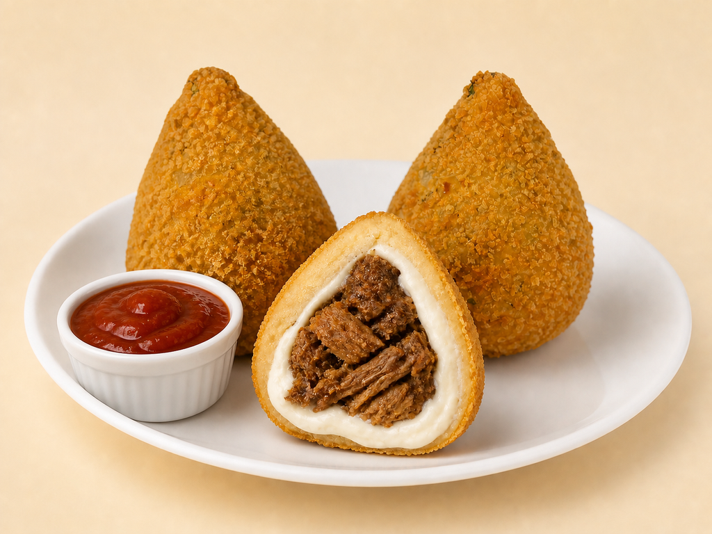 Beef rib coxinha with cassava dough — Meritíssimo