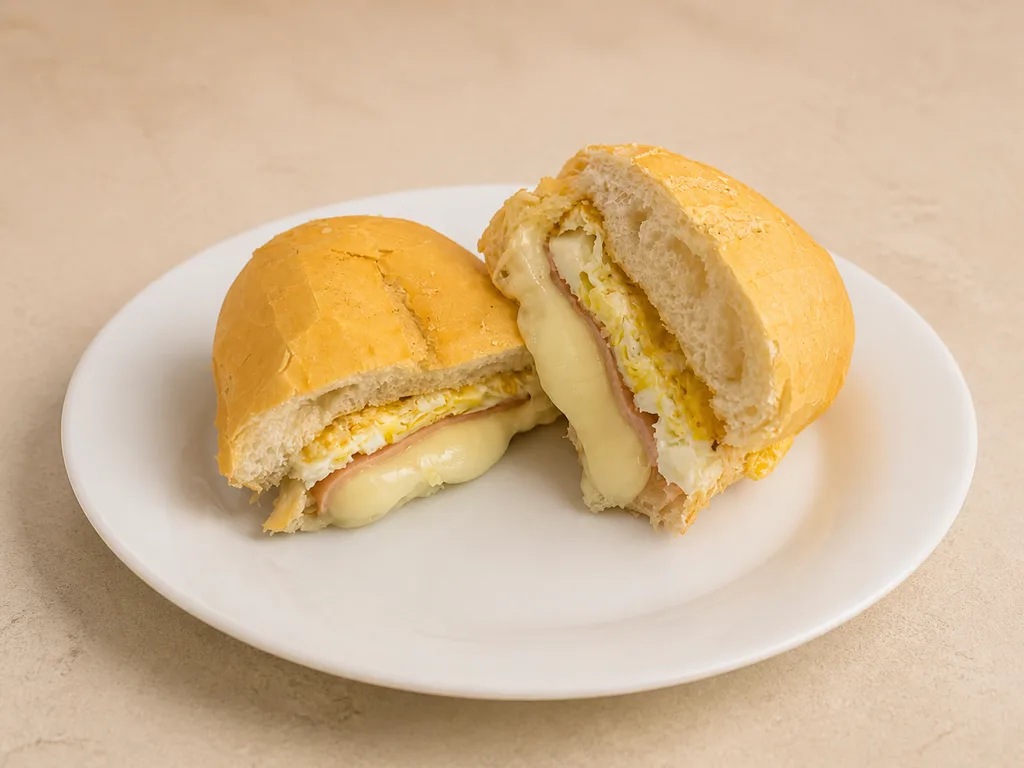 Brazilian ham, cheese and egg sandwich at Meritíssimo